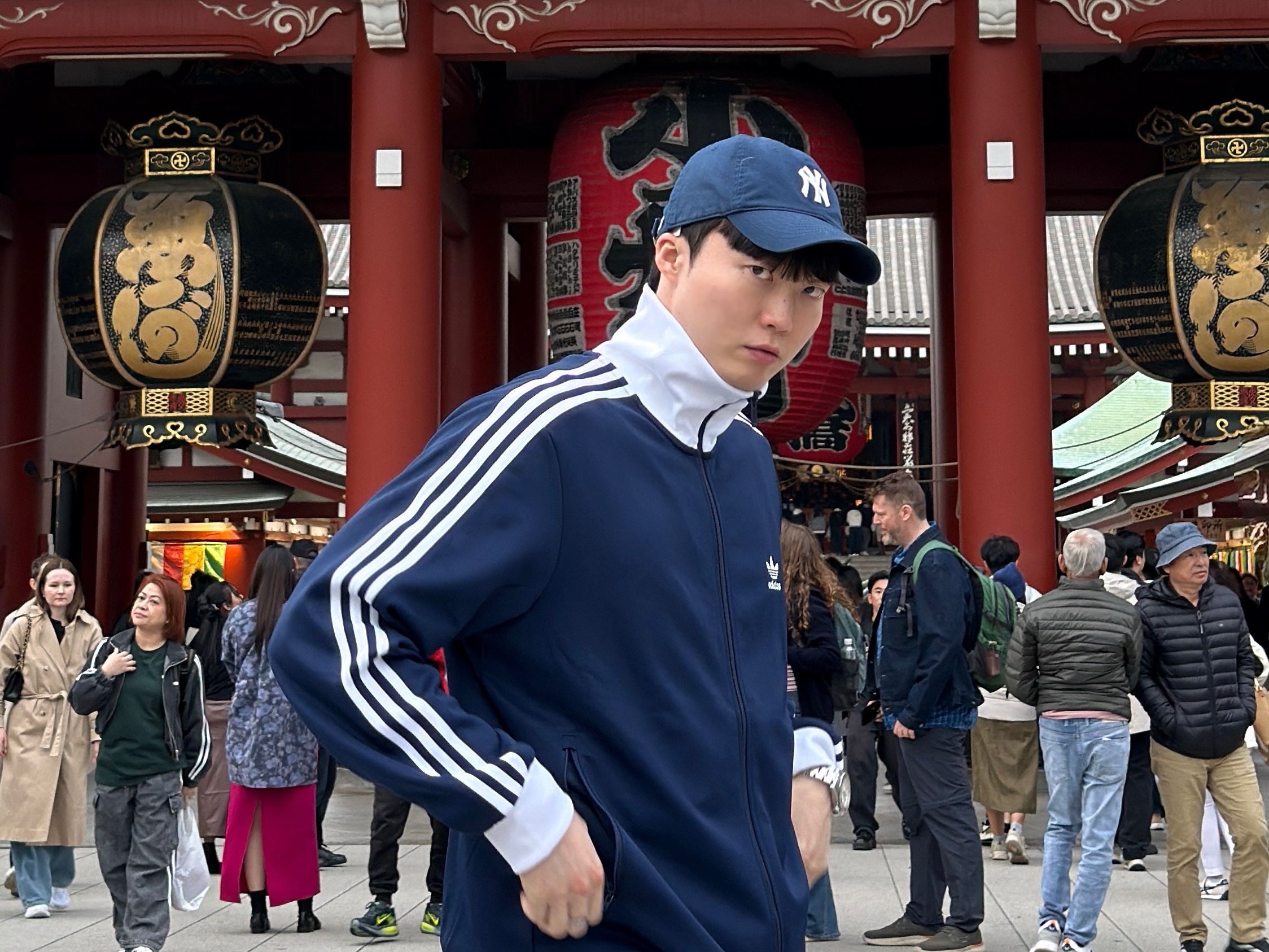 Adidas Adicolor Classic Beckenbauer Track Top Night Indigo - KR Sizing, Nike Dunk Low Retro Wolf Grey 착용 스타일 - 3