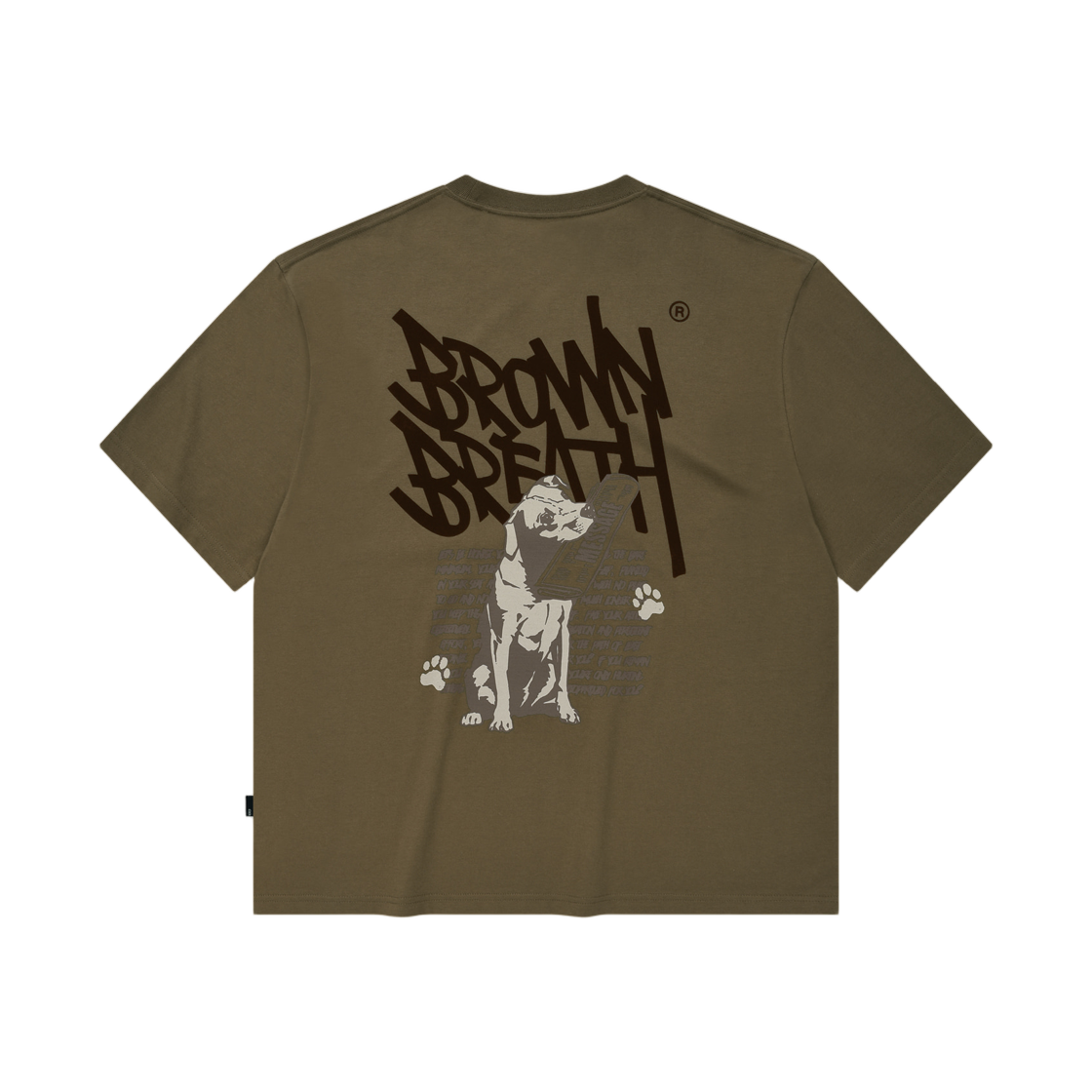 BLMMST005BR Brownbreath Delivery Tag T-Shirt Brown
