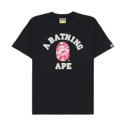 BAPE ABC Camo College T-Shirt Black Pink