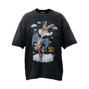 Kamiya Coyote Angel Distressed Pocket T-Shirt Black