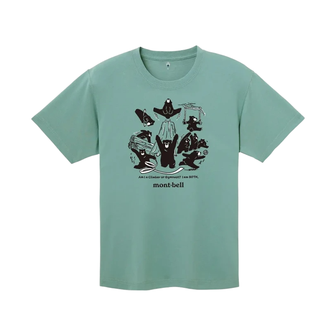 1114849 Montbell Wickron Forest Gymnastics T-Shirt Light Blue