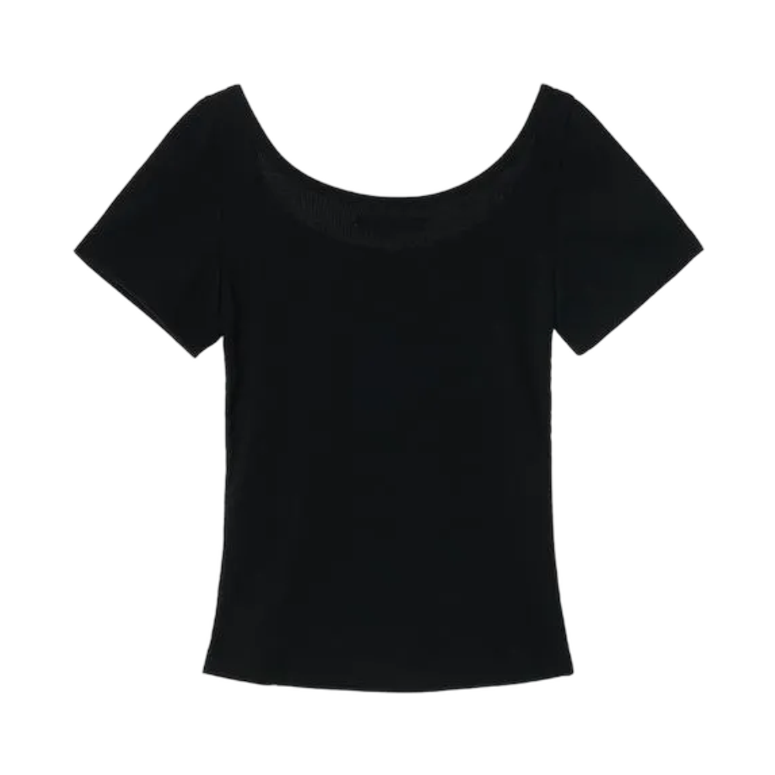 (W) 글로니 G 클래식 립 티셔츠 블랙((W) Glowny G Classic Rib T-Shirt Black) - 2
