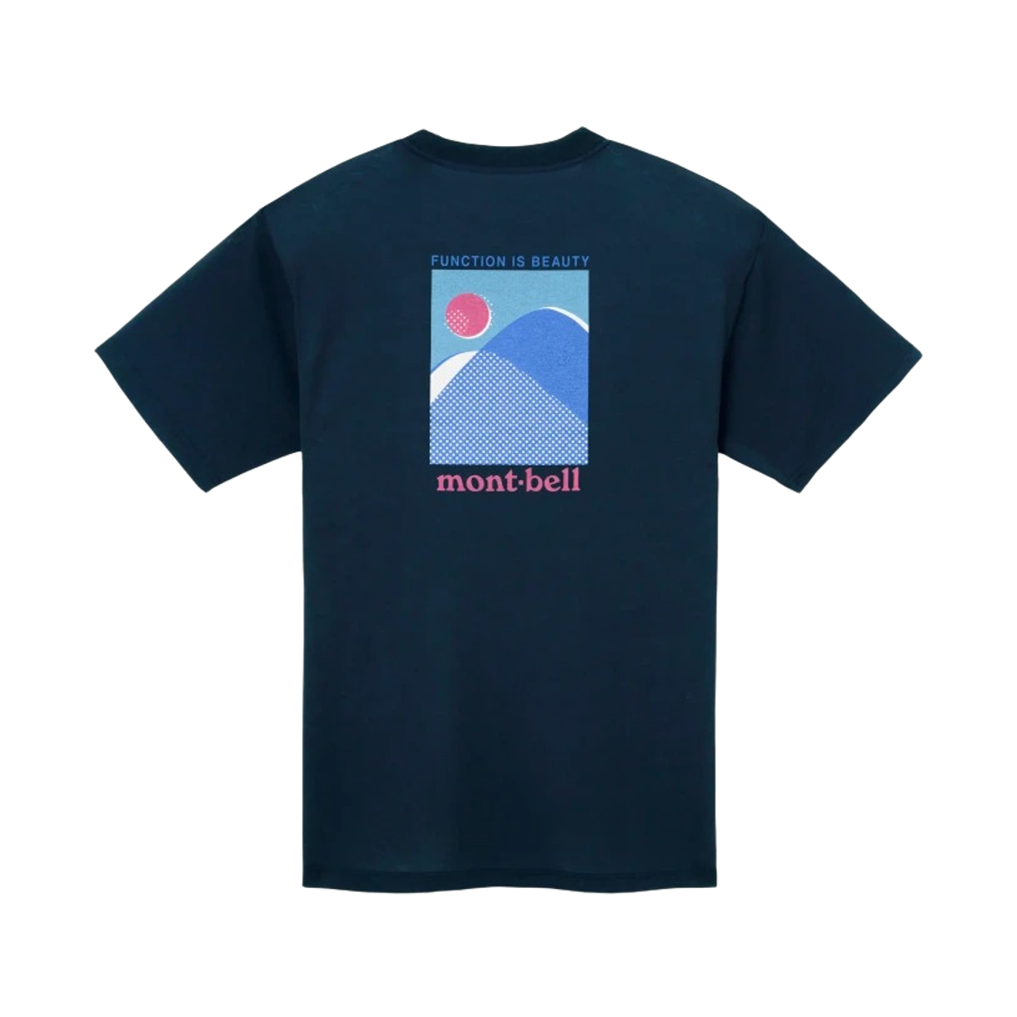 1114842 Montbell Wickron Mountains & Sun T-Shirt Navy