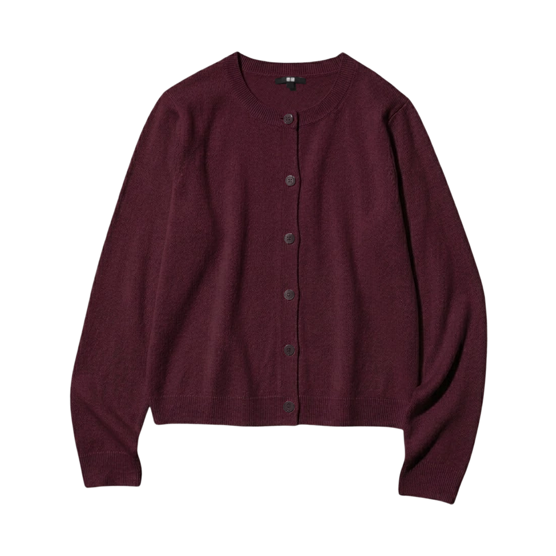 479672-17 (W) Uniqlo Cashmere Crewneck Short Cardigan Red - JP