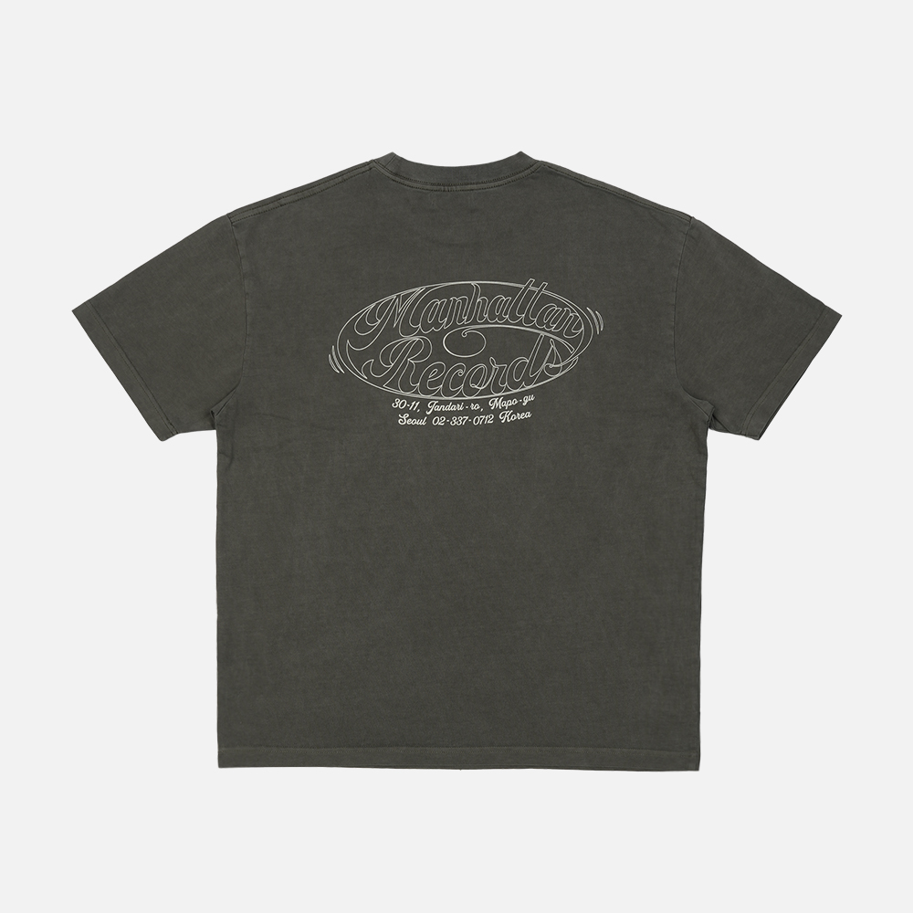 맨하탄 레코즈 피그먼트 라운드 로고 티 - 올리브(Manhattan Records Pigment Round Logo Tee - Olive) - 3