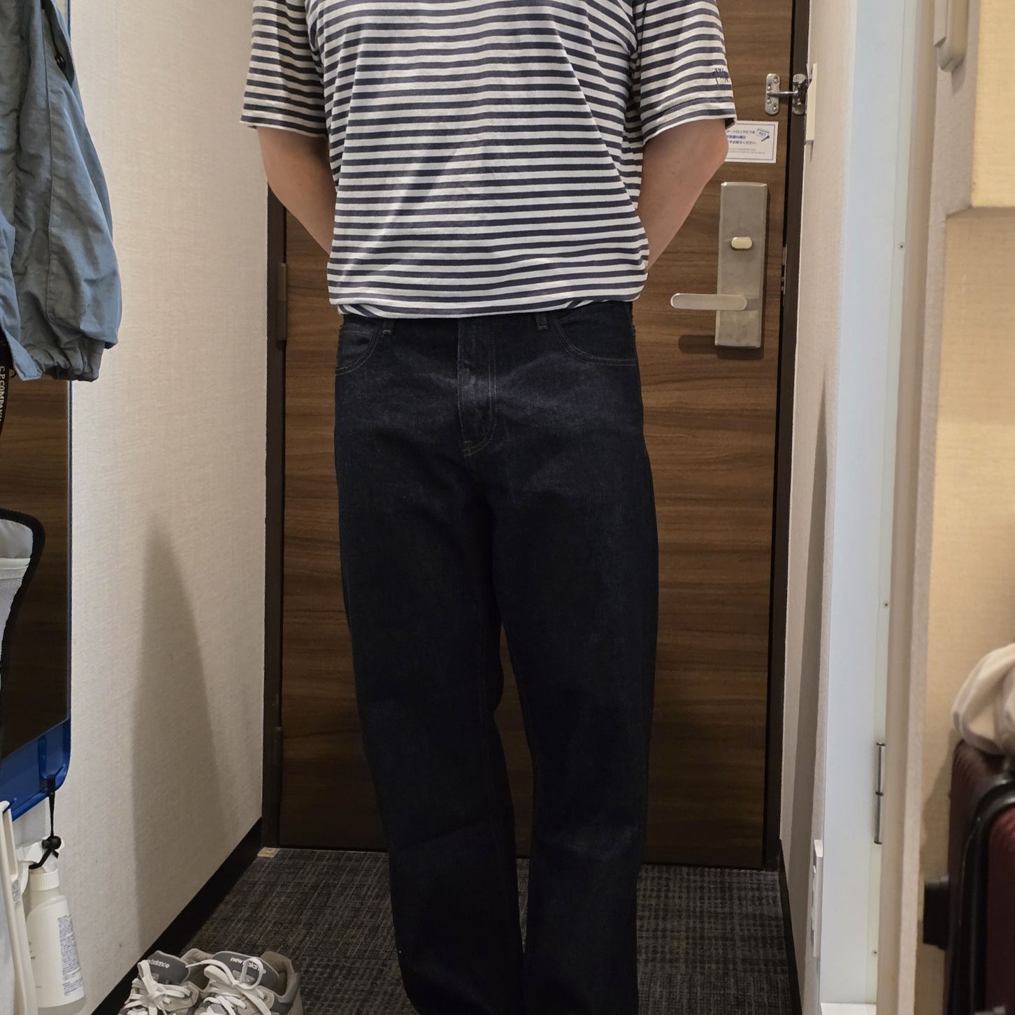 Uniqlo x JW Anderson Straight Jean Blue - JP 착용 스타일