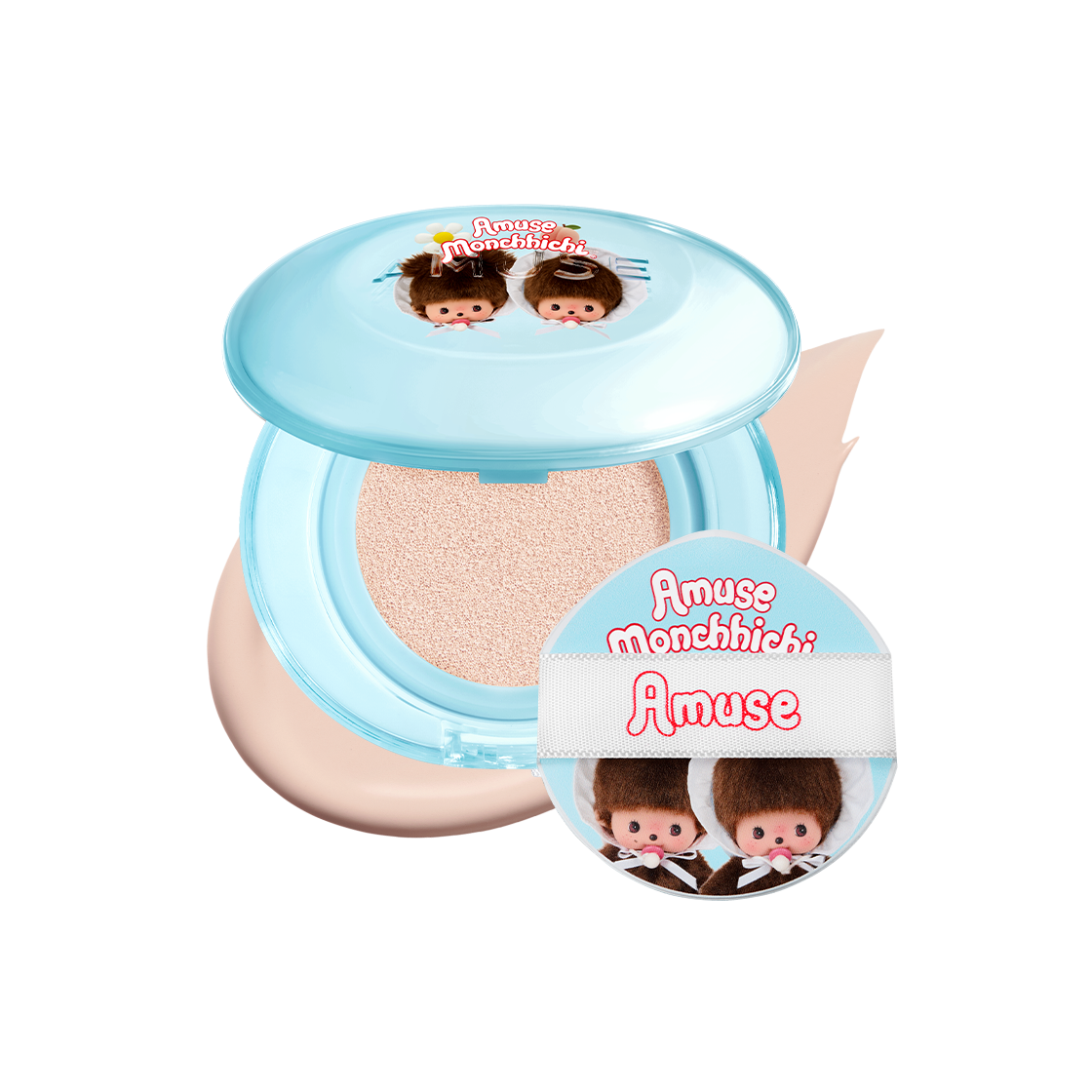 [몬치치 한정판][사은품 증정] 어뮤즈 에어리 포어 커버 쿠션([MONCHHICHI LIMITED EDITION][GIVEAWAY] AMUSE AIRY PORE COVER CUSHION) - 2