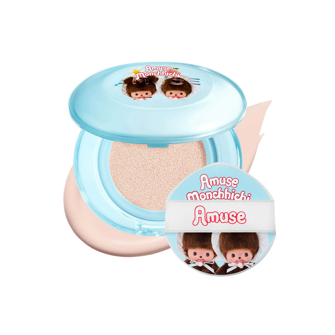 [몬치치 한정판][사은품 증정] 어뮤즈 에어리 포어 커버 쿠션([MONCHHICHI LIMITED EDITION][GIVEAWAY] AMUSE AIRY PORE COVER CUSHION)