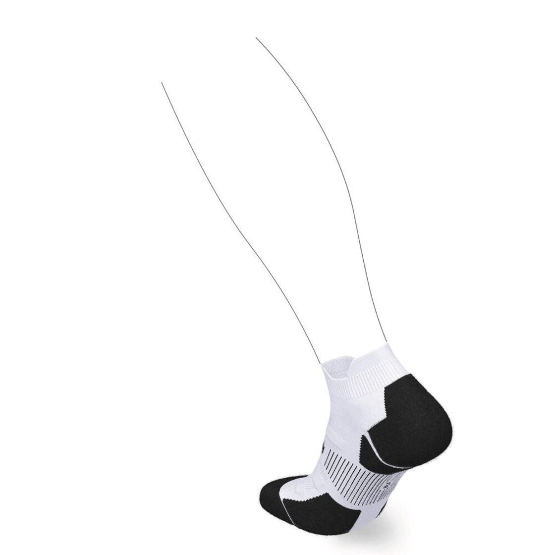 데카트론 러닝 얇은 발목 양말 1켤레 런 900 울트라 화이트(DECATHLON Running Thin Low Socks Kiprun Run 900 Ultra White) - 4
