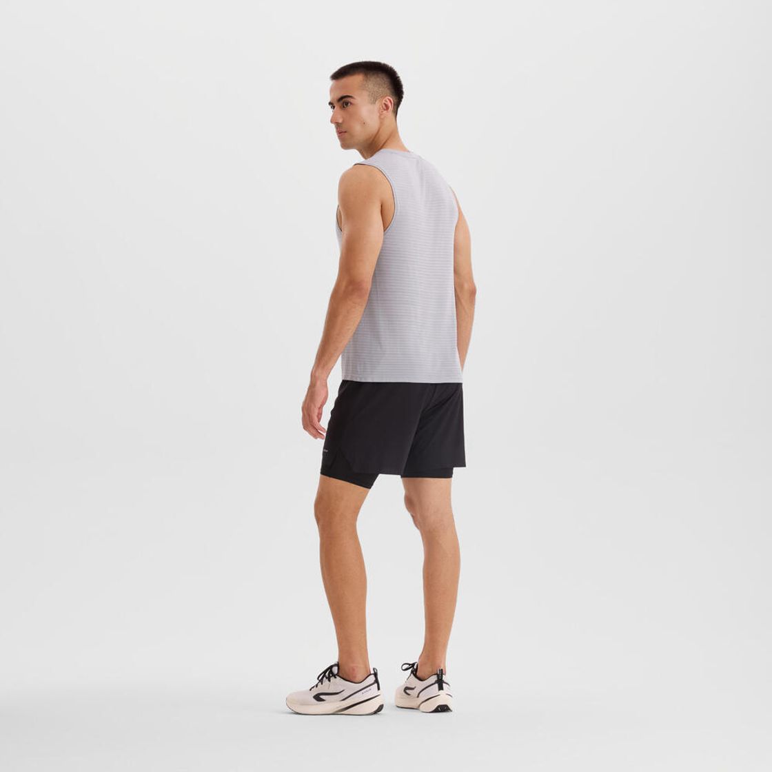 데카트론 남성 러닝 심리스 싱글렛 컴포트 500 실버 그레이(DECATHLON Men's Running Seamless Singlet Comfort 500 Silver Grey) - 5