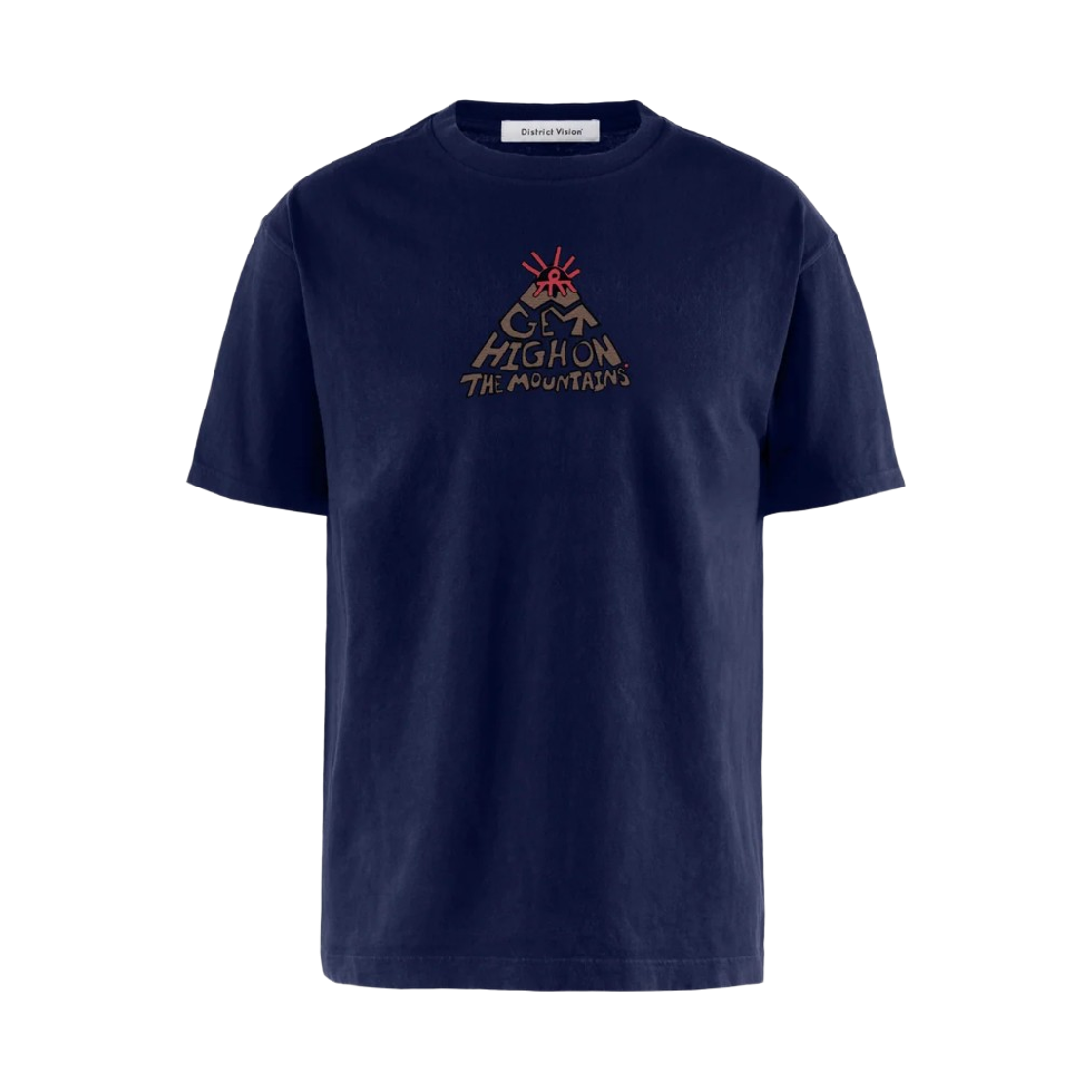 디스트릭트 비전 캘리포니아 코튼 티셔츠 마운틴 빈티지 네이비(District Vision California Cotton T-Shirt Mountains Vintage Navy)