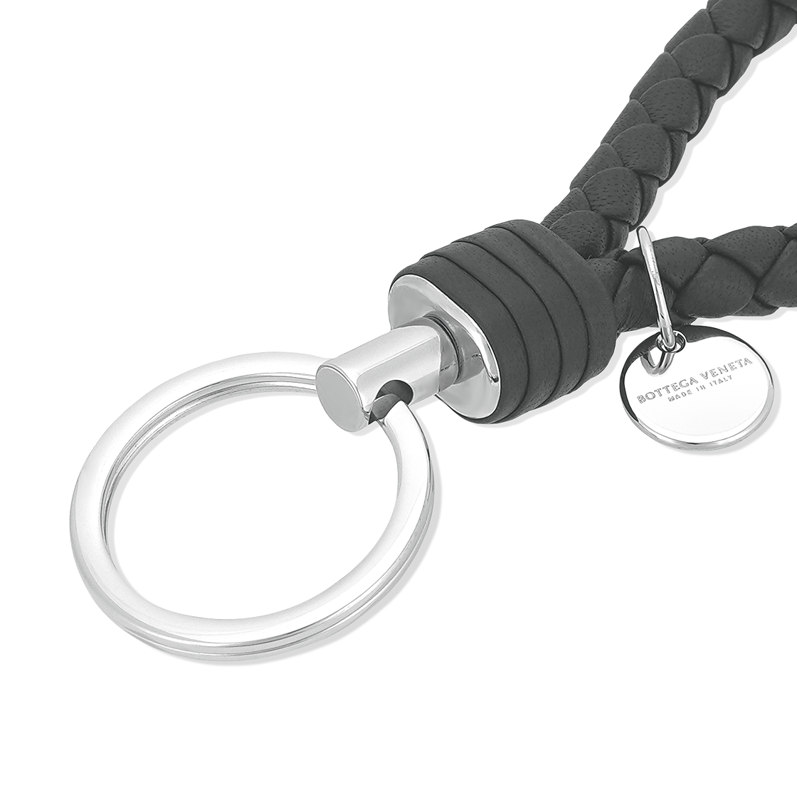 보테가 베네타 로고 태그 키링 그레이(Bottega Veneta Logo Tag Keyring Grey) - 3