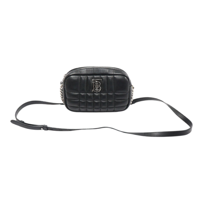 버버리 80648541 블랙 퀄팅 스무드 램스킨 미니 롤라 카메라 크로스백(Burberry Black Quilted Smooth Lambskin Mini Lola Camera Crossbody Bag) - 1
