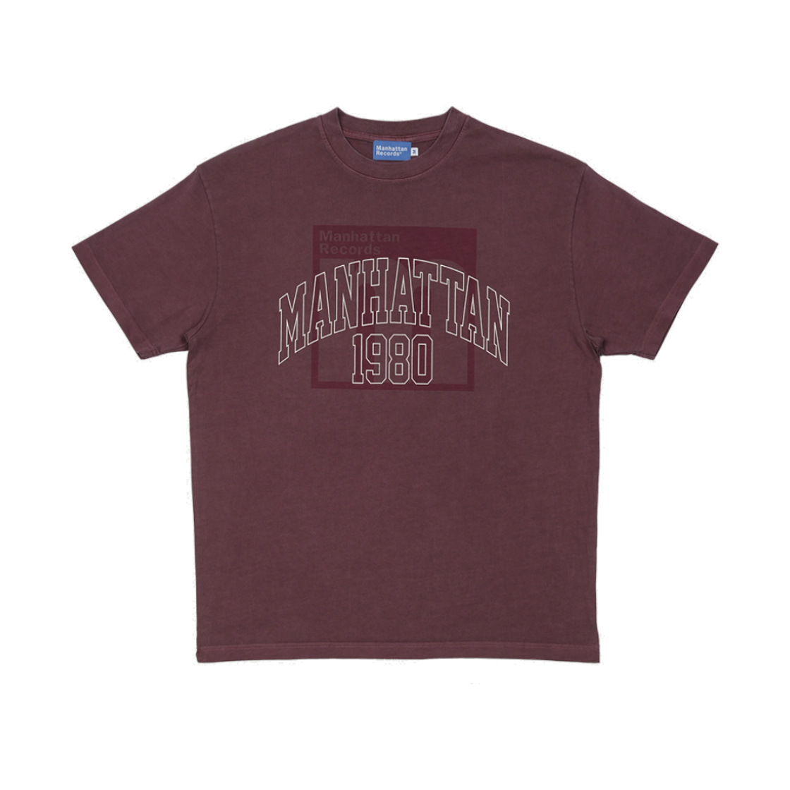 맨하탄 레코즈 피그먼트 스택 로고 티 - 레드(Manhattan Records Pigment Stack Logo Tee - Red)