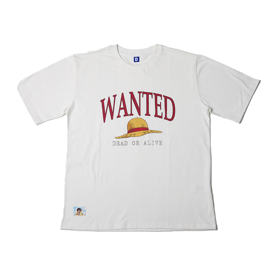 댄꼼마 x 원피스 루피 모자 반팔 티셔츠(DANCOMMA × One Piece Monkey D. Luffy Hat Graphic Short Sleeve T-Shirt)