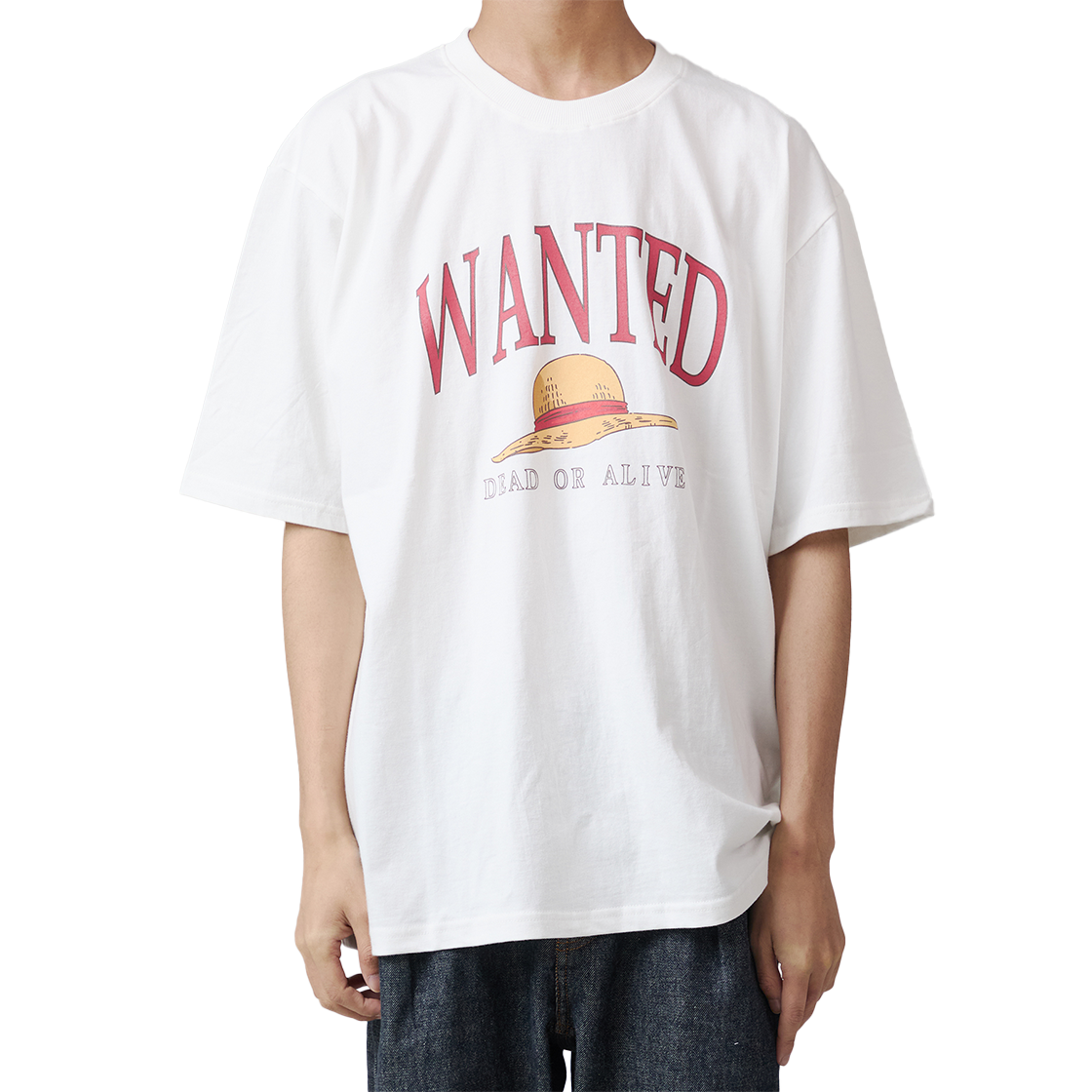 댄꼼마 x 원피스 루피 모자 반팔 티셔츠(DANCOMMA × One Piece Monkey D. Luffy Hat Graphic Short Sleeve T-Shirt) - 4