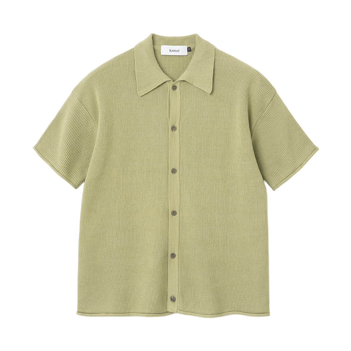 니티드 썸머 레이어링 니트 셔츠 세이지 그린(Knitted Summer Layering Knit Shirt Sage Green)