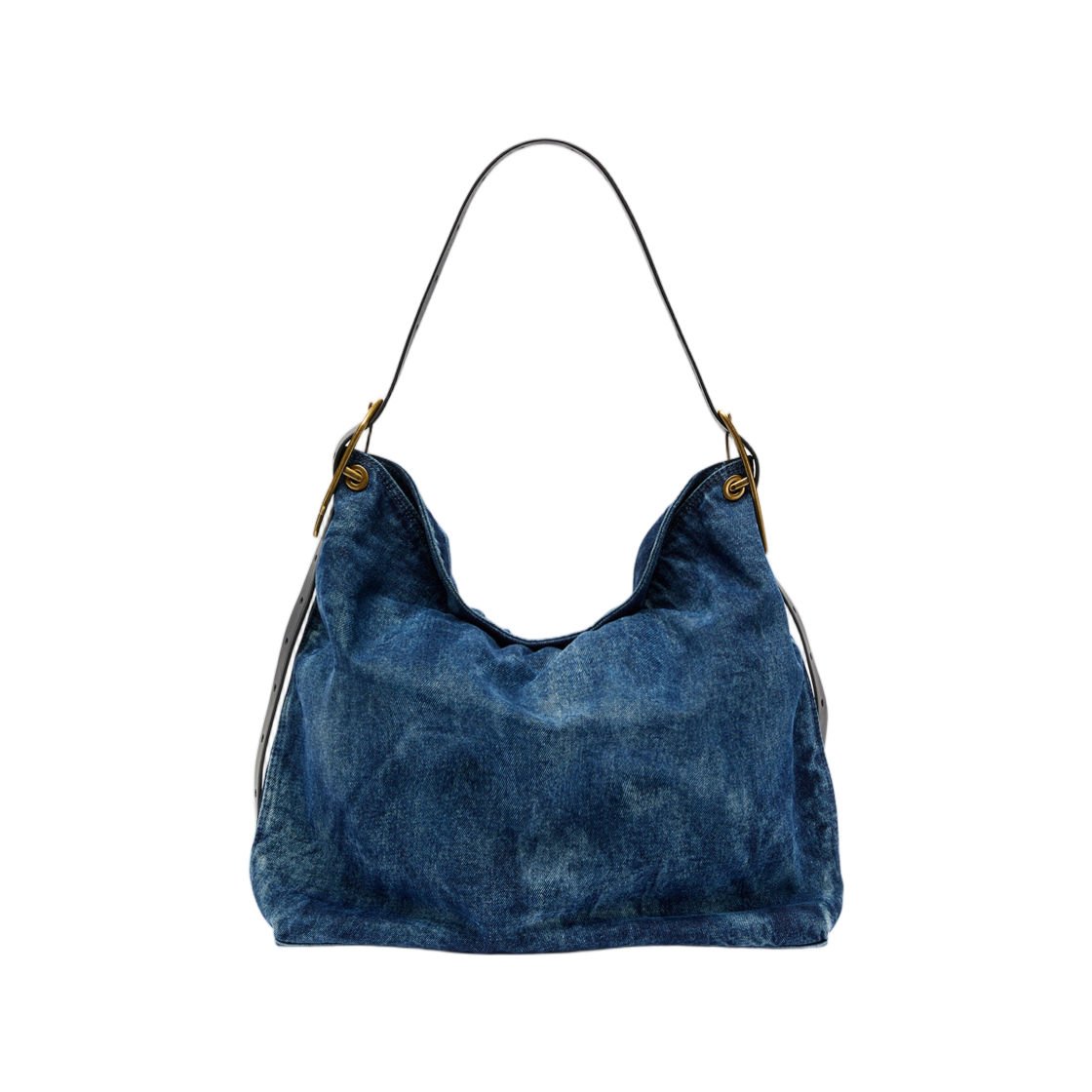 디젤 D-라인-데님 호보백 미디움 블루(Diesel D-Line-Denim Hobo Bag Medium Blue) - 2