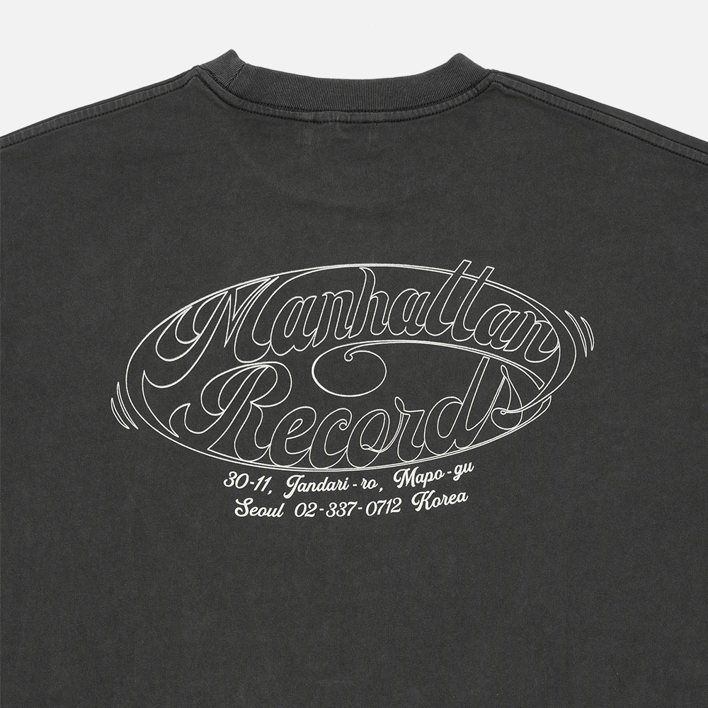 맨하탄 레코즈 피그먼트 라운드 로고 티 - 차(Manhattan Records Pigment Round Logo Tee - Charcoal) - 5