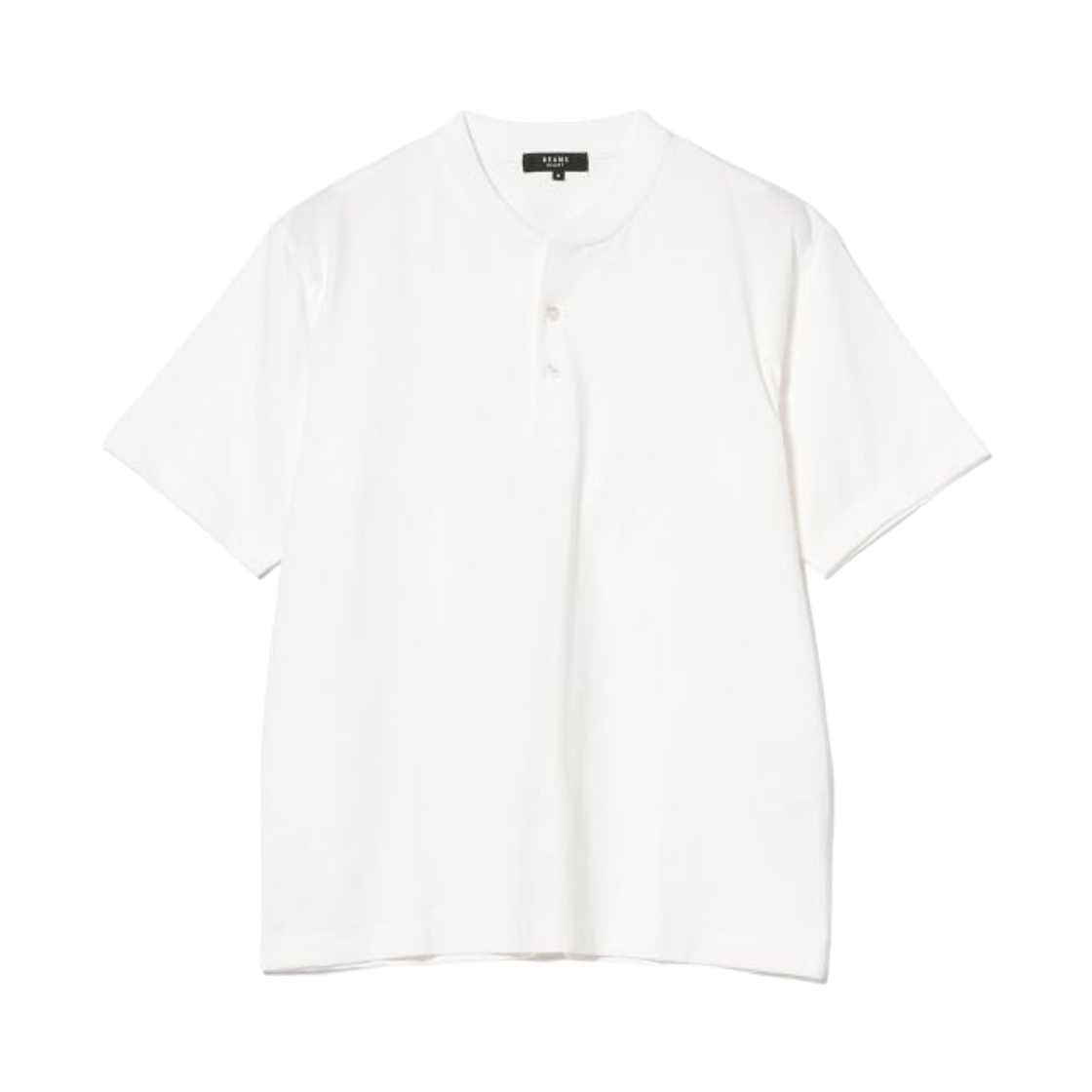 42-04-0394-639 Beams Heart Skipper Henley T-Shirt White