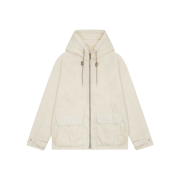 Safarispot Washed Linen Hooded Jacket Ivory