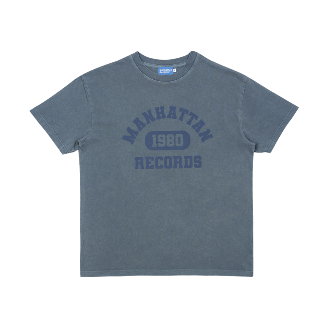 맨하탄 레코즈 피그먼트 컬리지 로고 티 - 블루(Manhattan Records Pigment College Logo Tee - Blue)