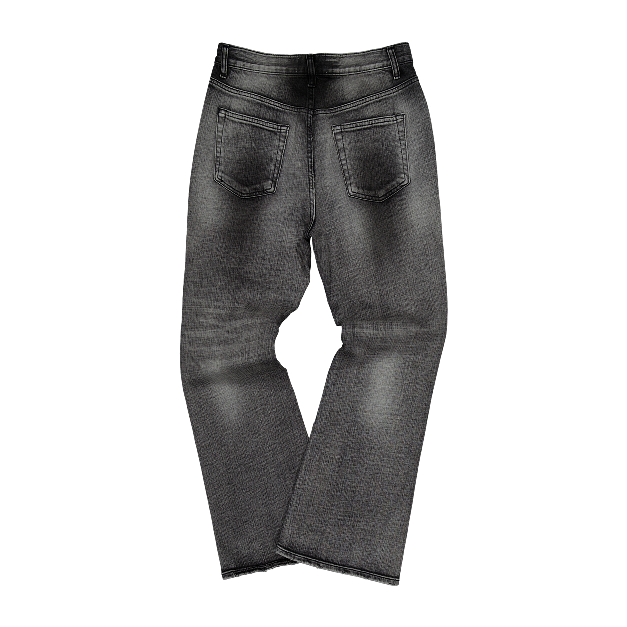 언더마이카 무.175 클래식 로고 오일 워시드 세미 플레어 진 오일 블랙(Undermycar Mu.175 Classic Logo Oil Washed Semi Flare Jeans Oil Black) - 2