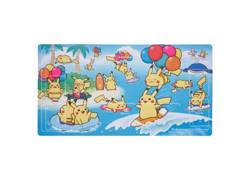 포켓몬 TCG 러버 플레이매트 서핑 피카츄 & 플라잉 피카츄(Pokemon TCG Rubber Playmat Surfing Pikachu & Flying Pikachu)