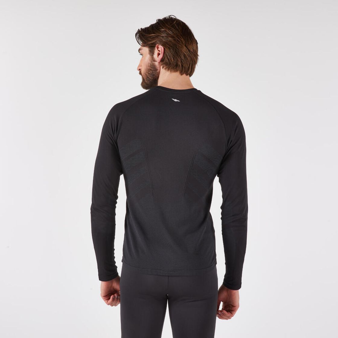 데카트론 남성 러닝 심리스 긴팔 티 런 500 스모크 블랙(DECATHLON Men's Running Seamless Long-Sleeved T-Shirt Run 500 Smoke Black) - 2