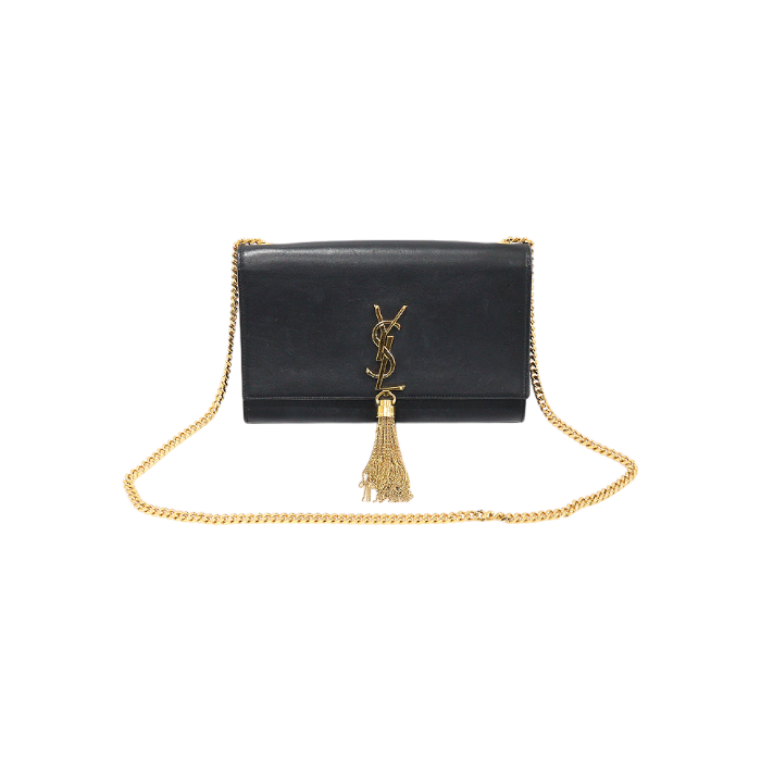 생로랑 354119 블랙 카프스킨 테슬 케이트 미듐 체인 숄더백(Saint Laurent Black Calfskin Tassel Kate Medium Chain Shoulder Bag) - 1