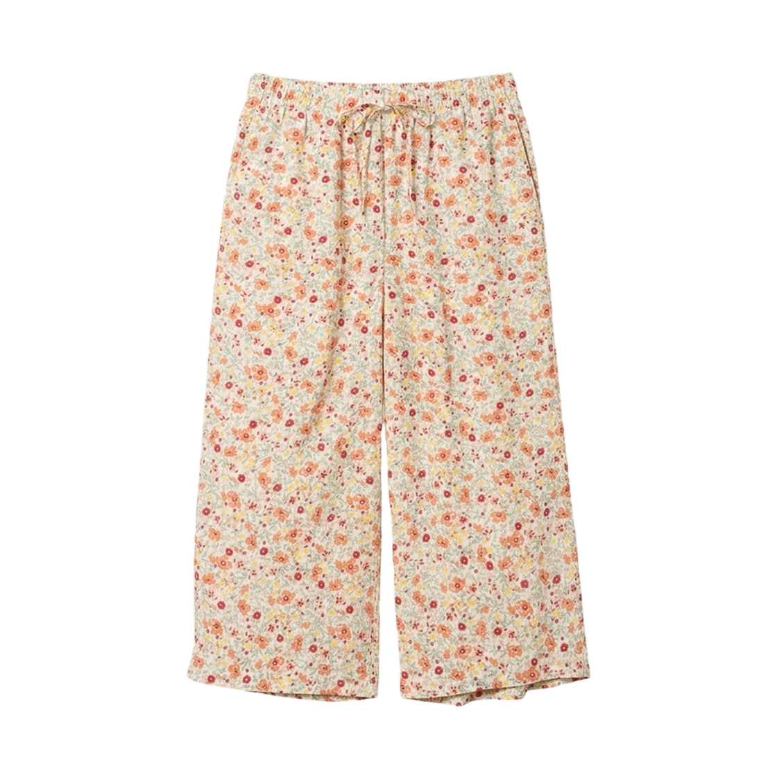 484119-21 (W) Uniqlo Rayon Relaco Cropped Pants Light Orange - JP