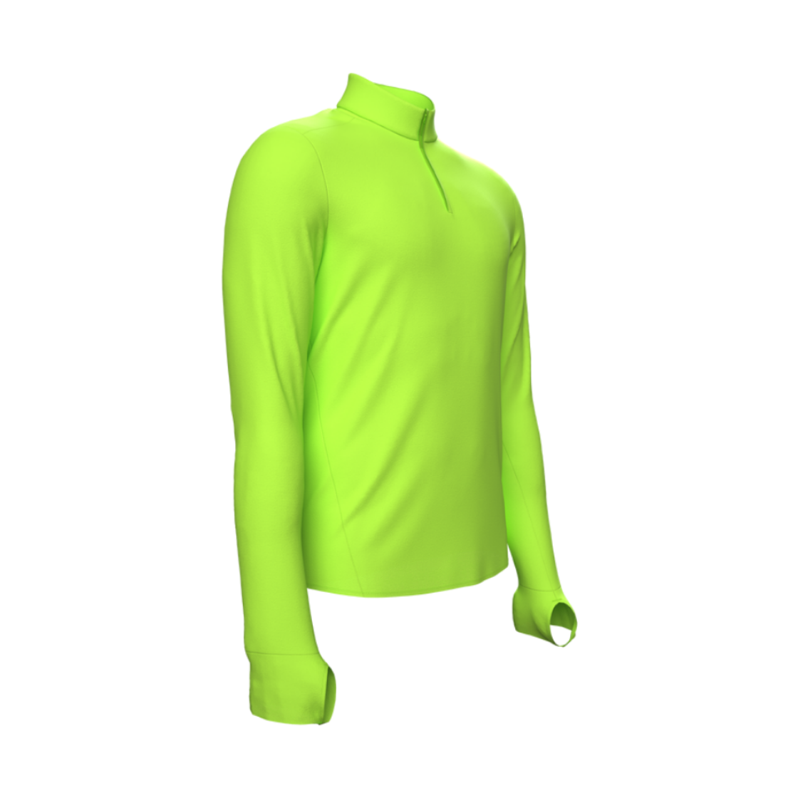 데카트론 남성 하프집 러닝 형광 긴팔 티 100 플루오 애시드 옐로우(DECATHLON Men's Half-Zip Running High-Visibility Long-Sleeved T-Shirt 100 Fluorescent Acid Yellow)