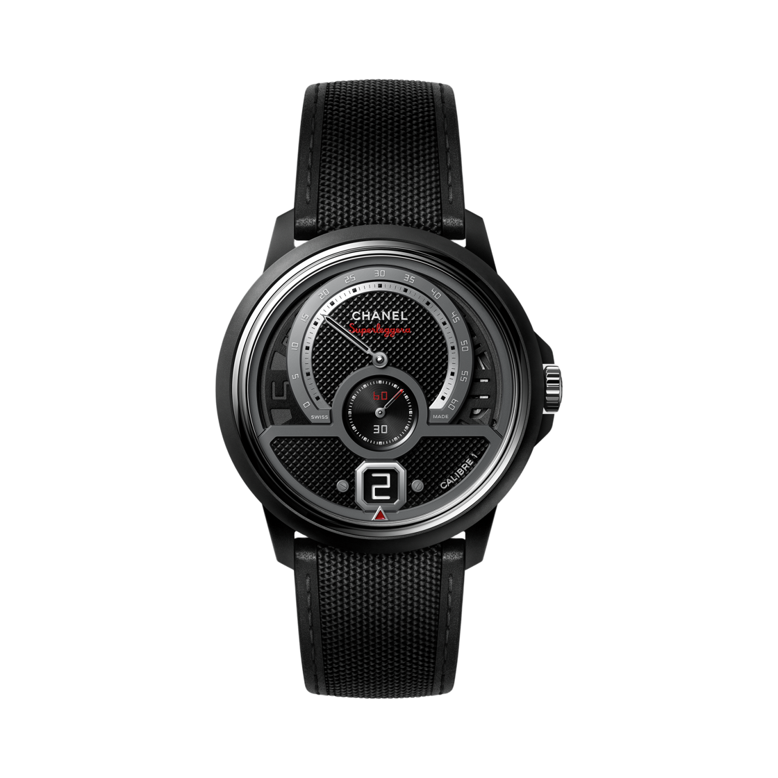 샤넬 무슈. 슈퍼레제라 에디션 워치 매트 블랙 세라믹 스틸 매트 블랙(Chanel Monsieur. Superleggera Edition Watch Matte Black Ceramic Steel Matte Black)