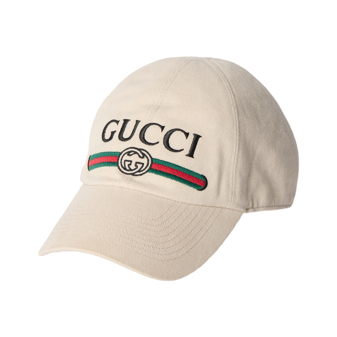 구찌 자수 코튼 베이스볼 캡 아이보리(Gucci Embroidered Cotton Baseball Cap Ivory) - 1