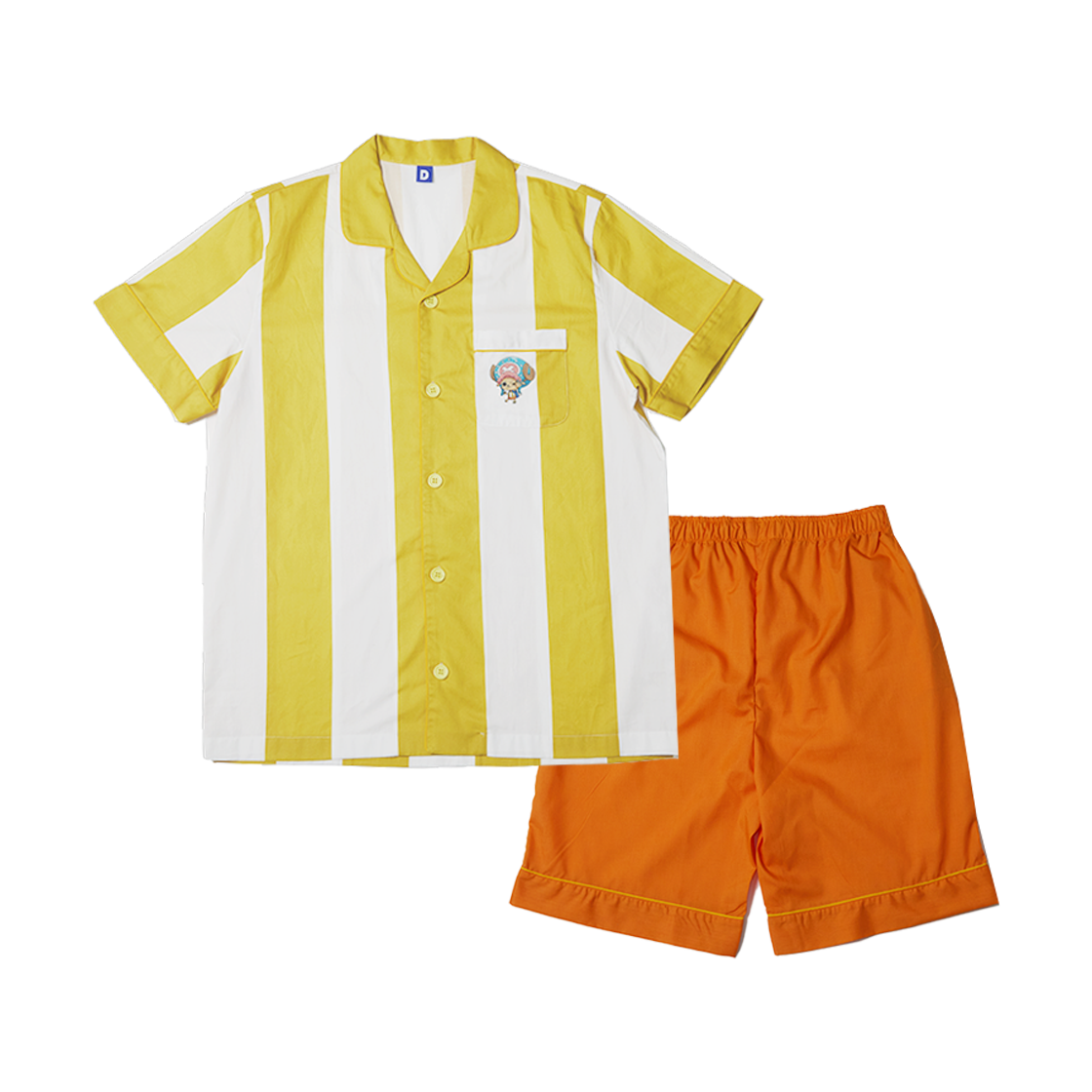 댄꼼마 x 원피스 쵸파 스트라이프 반팔 잠옷(DANCOMMA × One Piece Tony Tony Chopper Stripe Short Sleeve Pajama Set) - 4