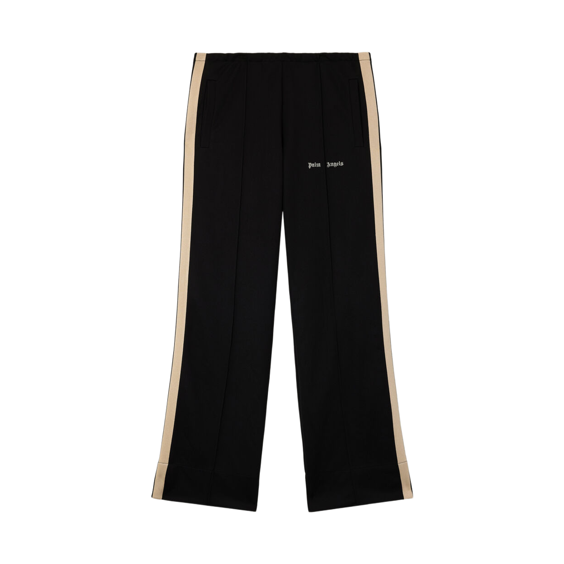 팜엔젤스 클래식 로고 트랙 루즈 팬츠 - 블랙 화이트(Palm Angels Classic Logo Track Loose Pants - Black Off White)