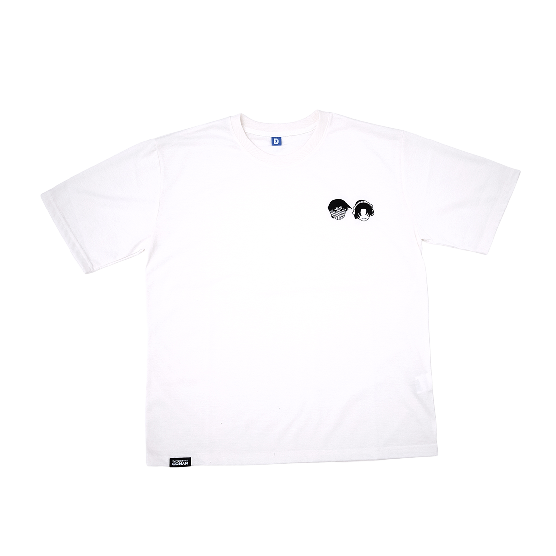 댄꼼마 x 명탐정 코난 하인성&가영이 자수 반팔 티셔츠(DANCOMMA × Detective Conan Hainseong & Gayoung Embroidered Short Sleeve T-Shirt)