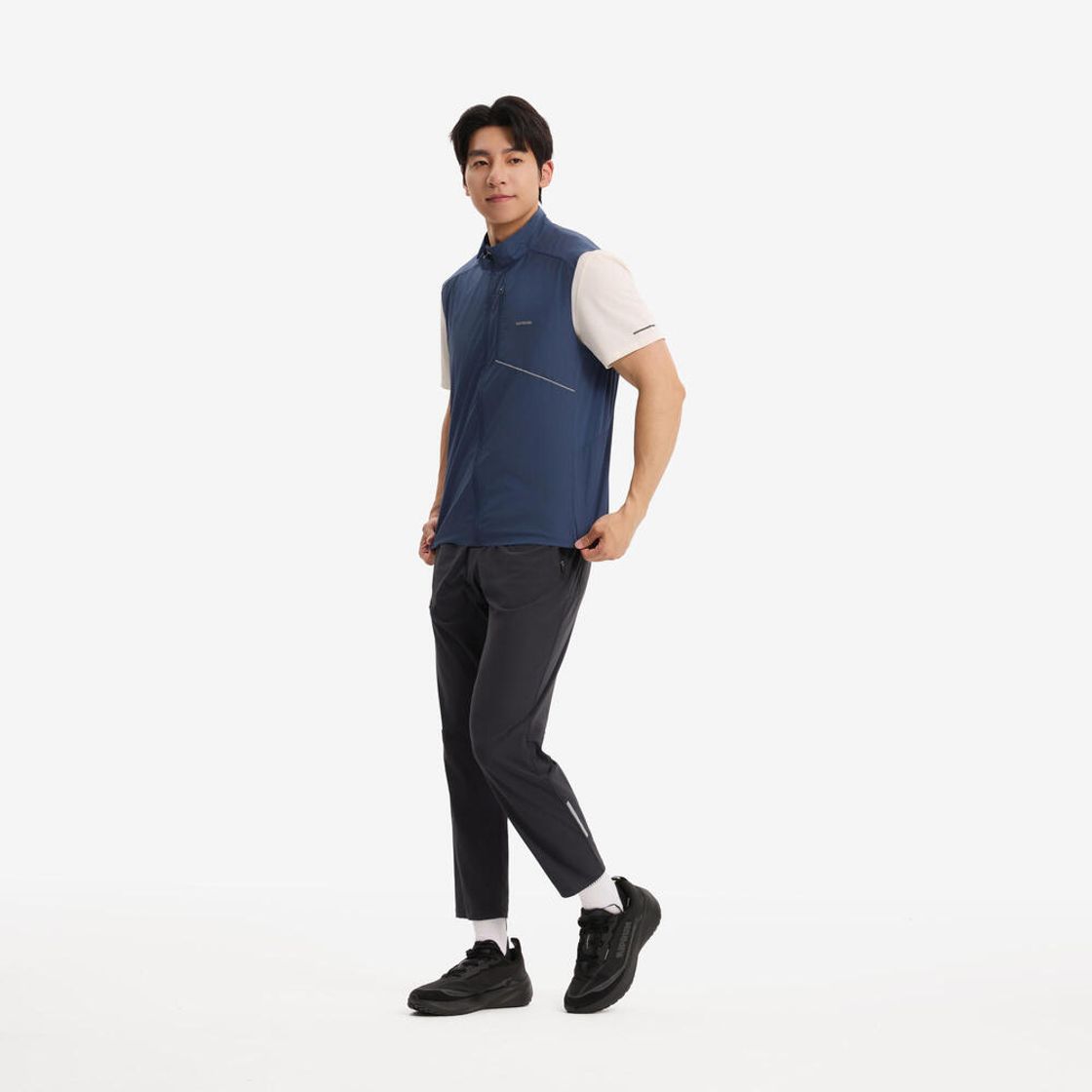 데카트론 남성 러닝 윈드 베스트 런 500 어비스 블루(DECATHLON Men's Running Wind Vest Run 500 Abyss Blue) - 9