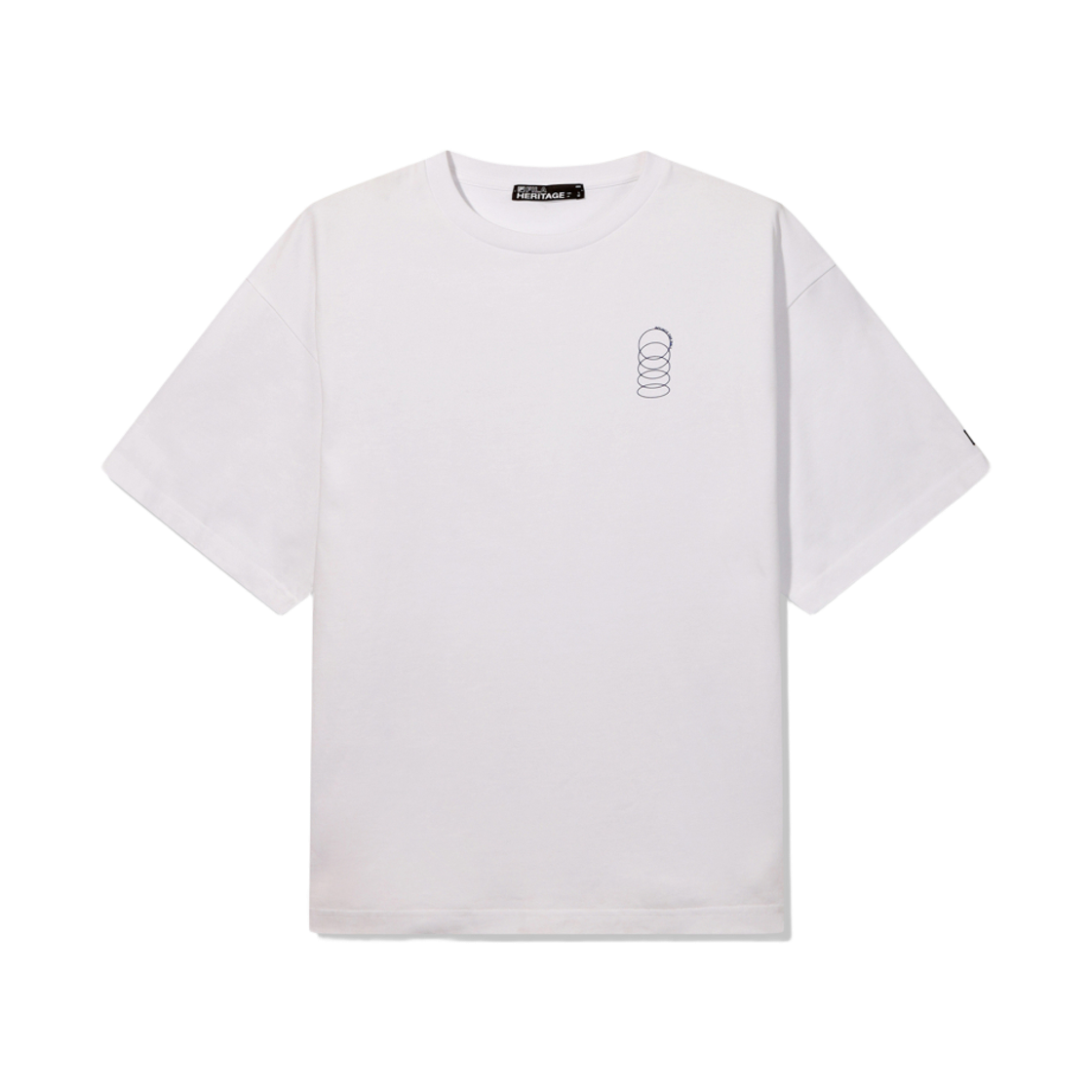 [6% 적립] 휠라 HERITAGE COLLECTION 바운스 스몰 그래픽 반팔티 화이트([6% 적립] FILA HERITAGE COLLECTION Bounce The Ball Boxy T-Shirt White)