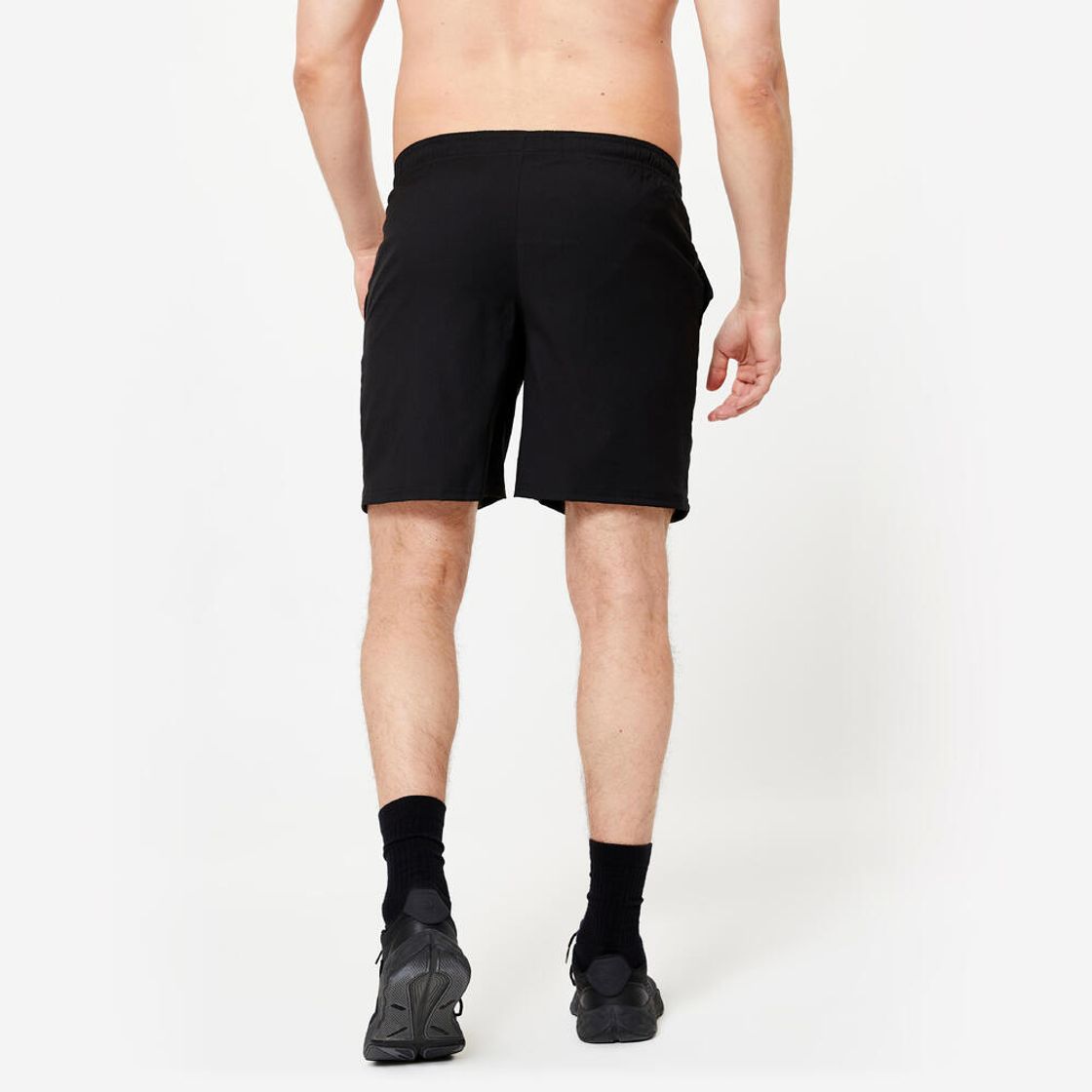 데카트론 남성 피트니스 반바지 100 스모크 블랙(DECATHLON Men's Fitness Shorts 100 Smoke Black) - 4
