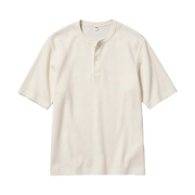 Uniqlo Dry Waffle Henley T-Shirt Natural - JP