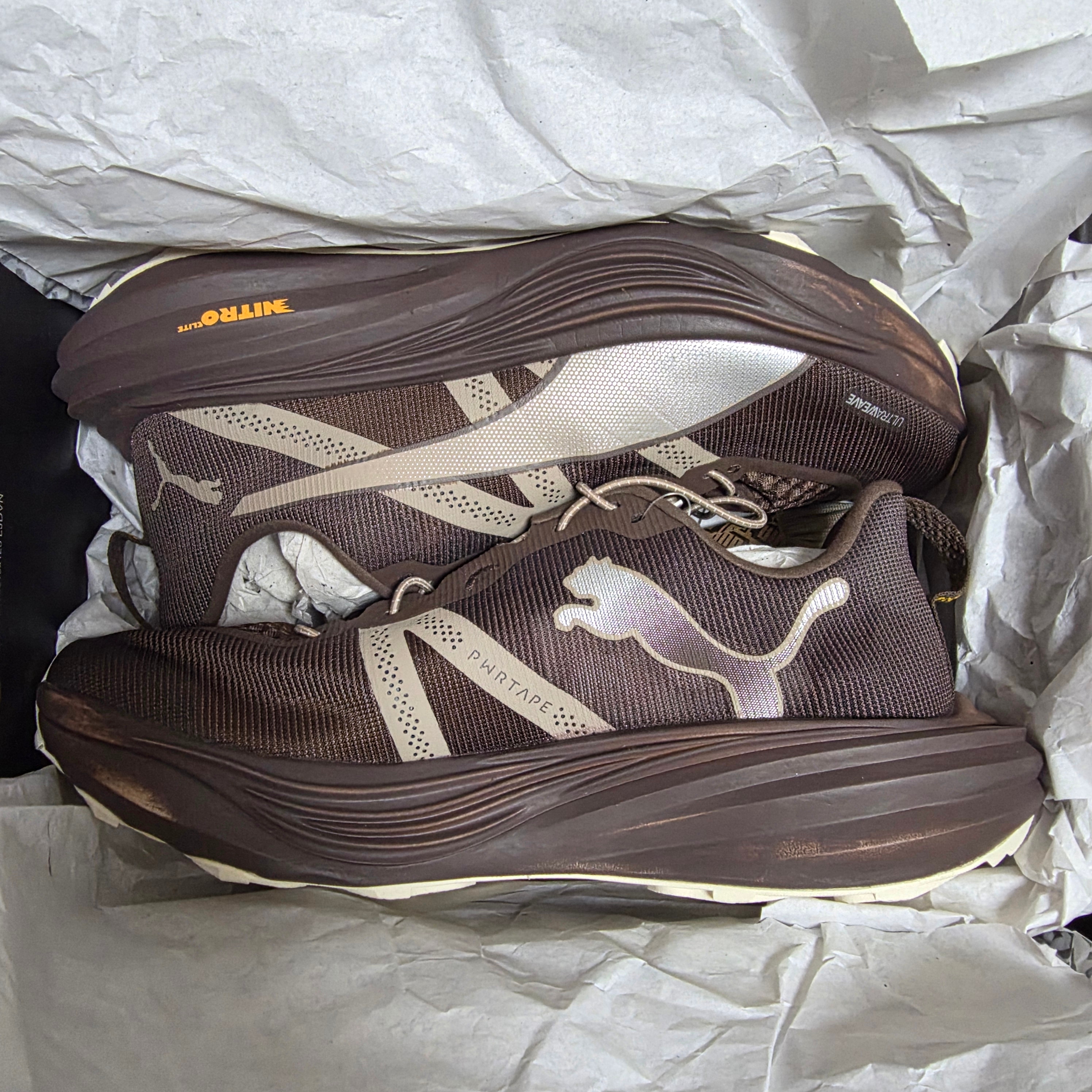 Puma Deviate Nitro Elite Trail LS Chocolate Silver 착용 스타일