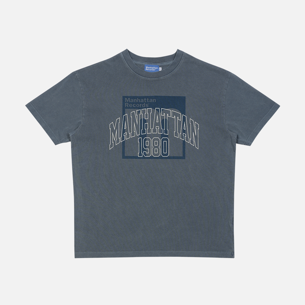 맨하탄 레코즈 피그먼트 스택 로고 티 - 블루(Manhattan Records Pigment Stack Logo Tee - Blue) - 2