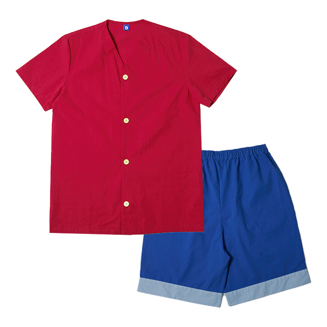 댄꼼마 x 원피스 루피 고무고무 반팔 잠옷(DANCOMMA × One Piece Monkey D. Luffy Gum-Gum Short Sleeve Pajama Set) - 2