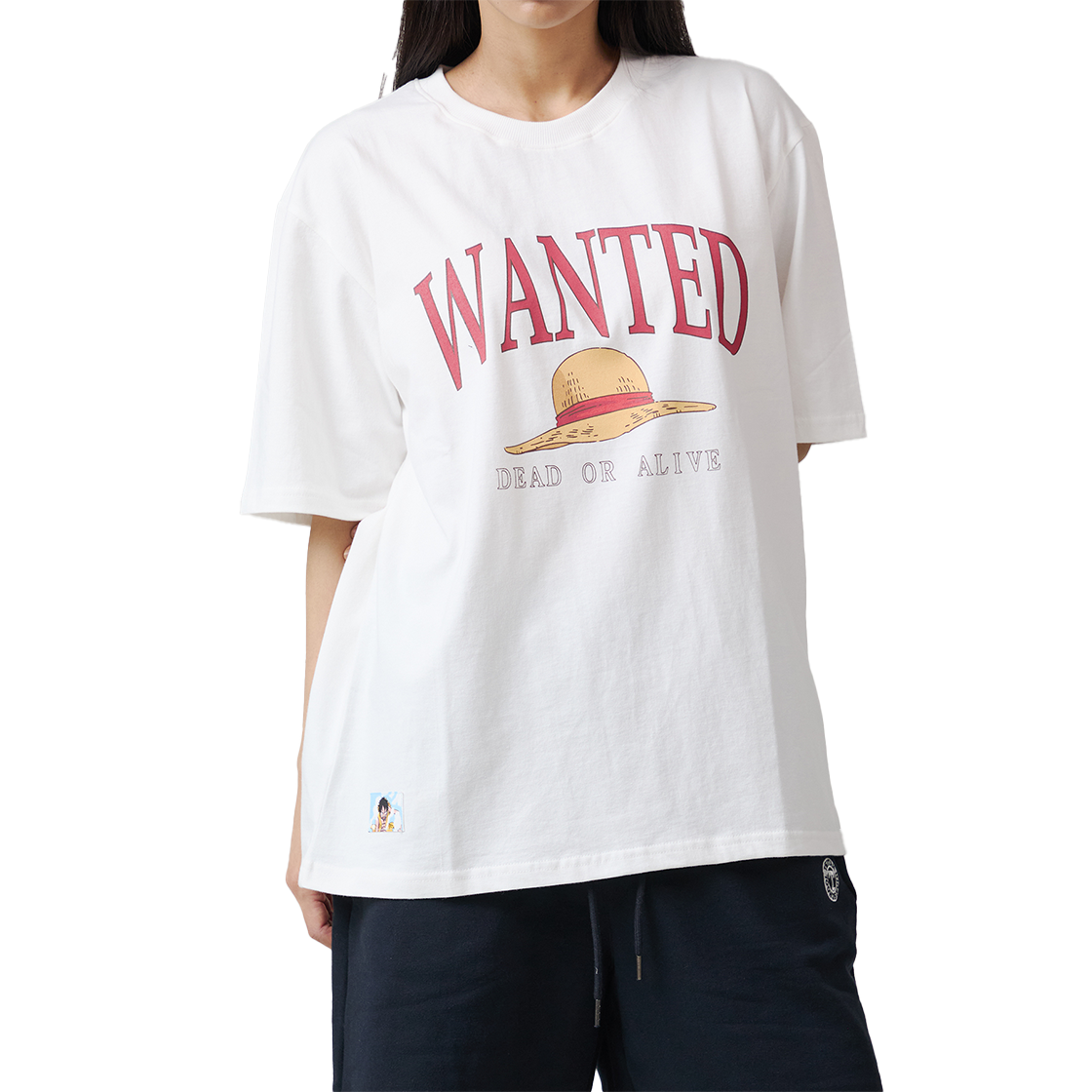 댄꼼마 x 원피스 루피 모자 반팔 티셔츠(DANCOMMA × One Piece Monkey D. Luffy Hat Graphic Short Sleeve T-Shirt) - 5