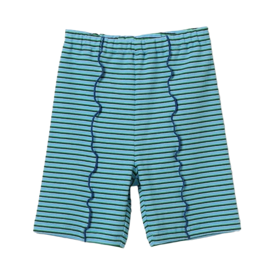 (키즈) 빔즈 미니 하프 레깅스 팬츠 블루 보더 - 웹 한정((Kids) Beams Mini Half Leggings Pants Blue Border - Web Exclusive)