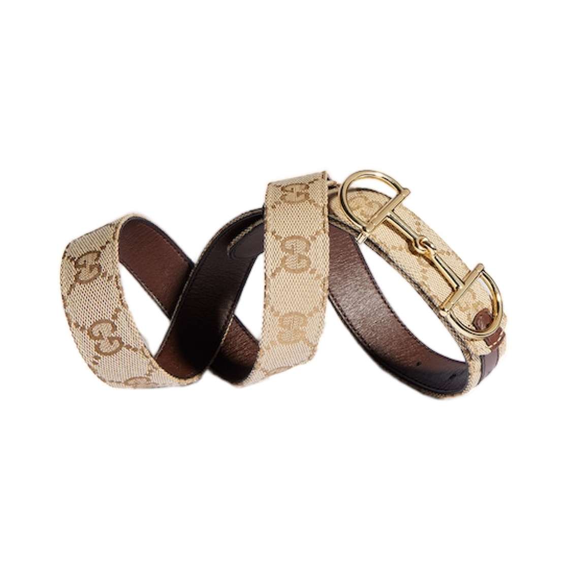 A001V4-FAF7J-9651 (W) Gucci Horsebit Buckle Reversible Belt Sand Dark Brown