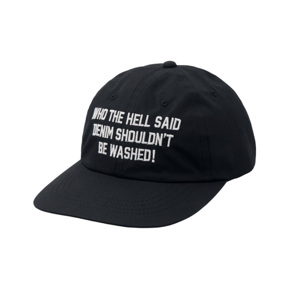풀카운트 후 더 헬 세이드 데님 슈든트 비 워시드 캡 블랙(Fullcount Who The Hell Said Denim Shuldn't Be Washed Cap Black)