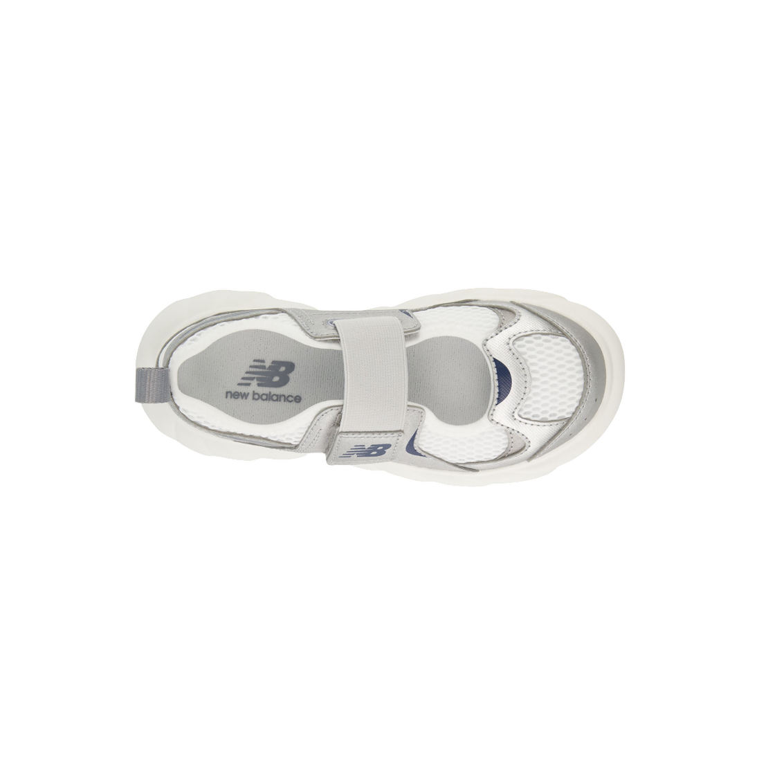 (키즈) 뉴발란스 230 후크 앤 루프 실버 메탈릭 네이비((Kids) New Balance 230 Hook and Loop Silver Metallic Navy) - 2