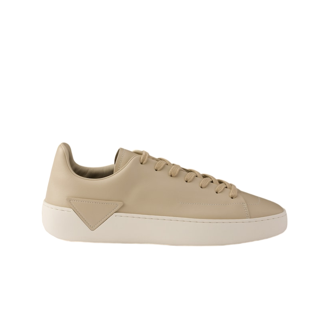2EE483-070-F0F24 Prada Court Leather Sneakers Desert Beige